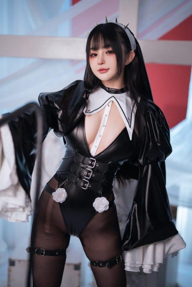 桜井宁宁 – NO.080 皮衣修女 [60P-460MB]-1