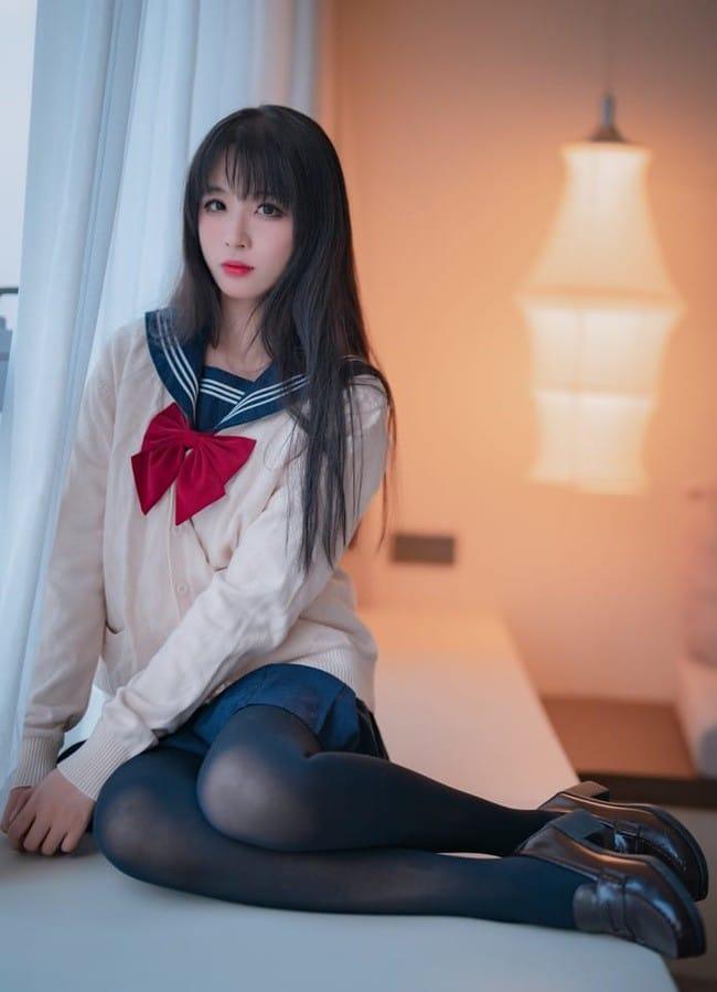 轩萧学姐 – NO.043 JK厚裤袜 [44P-167M]-1