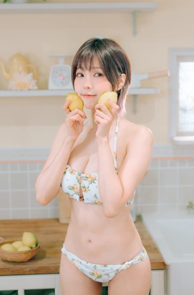 ElyEE子 – NO.124 2023.august C-檸檬泳裝 Lemon Swimsuit [31P-113M]-1