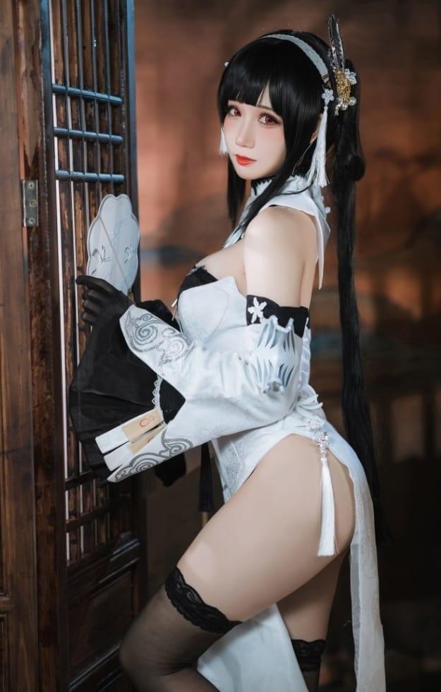 焖焖碳 – NO.28 碧蓝航线 鎮海 白黑礼服 [23P-182M]-2