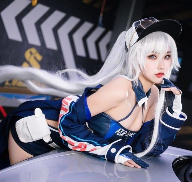 Momoko葵葵 NO.033 &瓜希酱 碧蓝航线 欧根&企业 赛车女郎 [58P-277M]-1