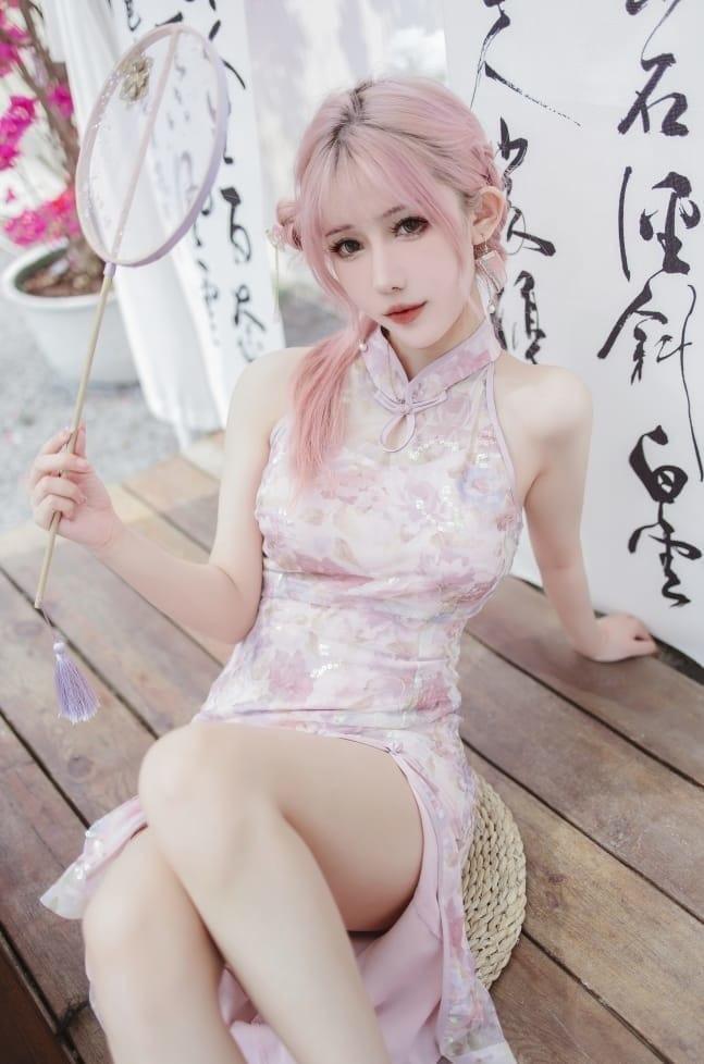 仙女月 NO.14 粉色旗袍 [20P-170M]-2