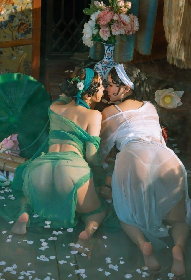 云溪溪 NO.77 奶桃&轩萧学姐 – 白娘子&青蛇[26P1V-415M]-2