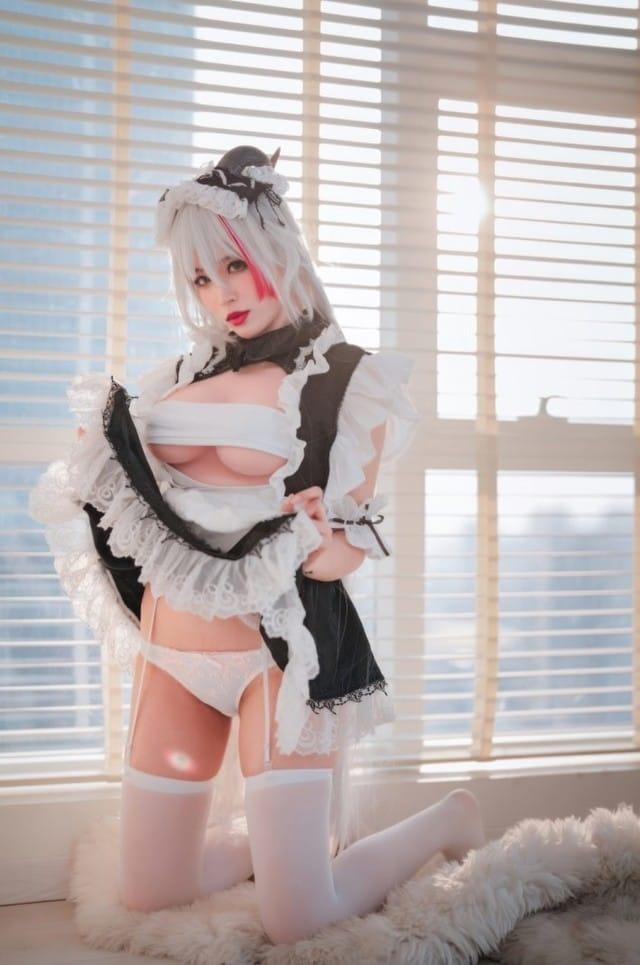 轩萧学姐 – NO.050 碧蓝航线 埃吉尔女仆[66P-402M]-1