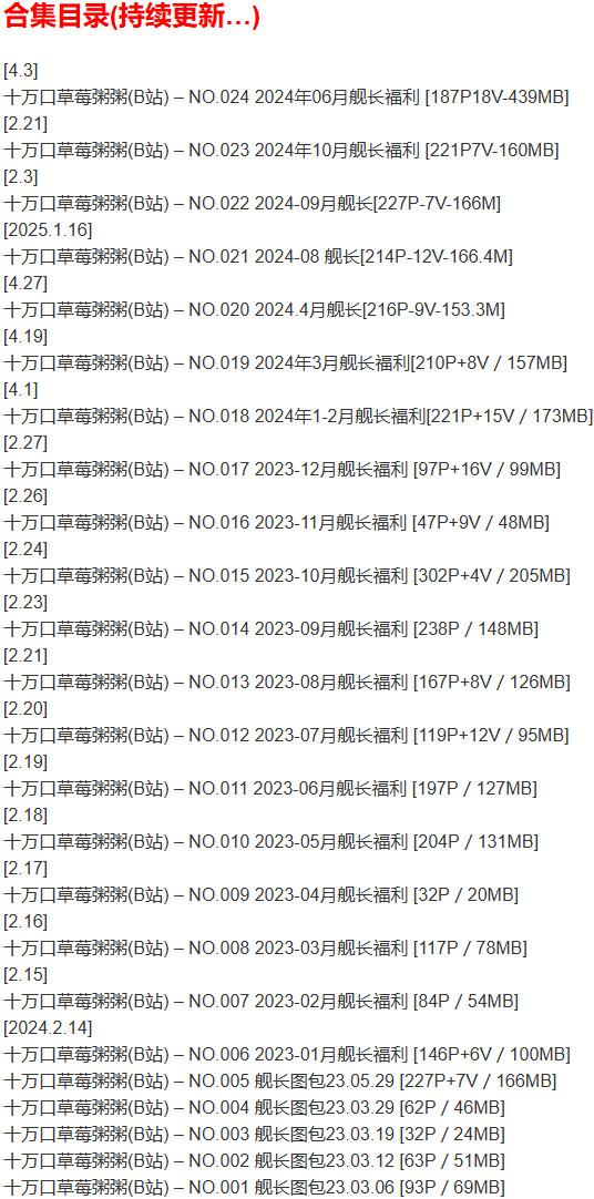 十万口草莓粥粥 – 舰长写真&视频合集【持续更新中】-2