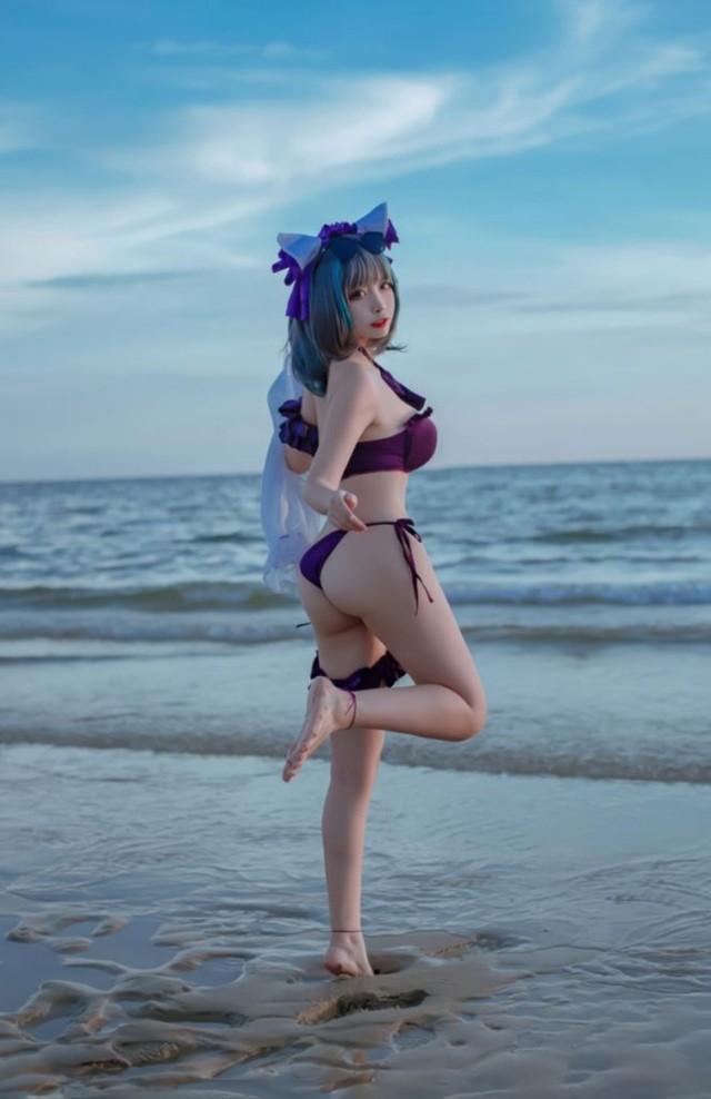 二佐Nisa – NO.202 碧蓝航线-柴郡泳装[30P-373MB]-1