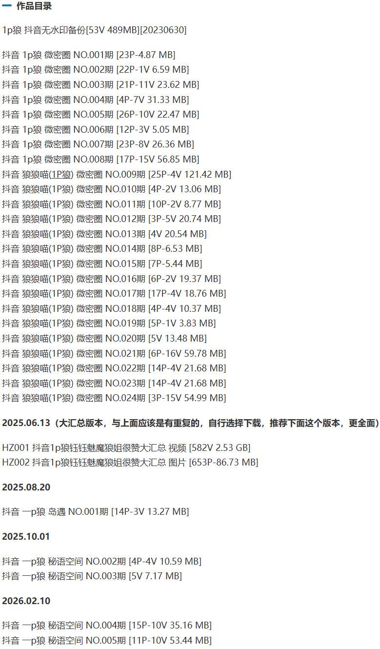 1p狼(狼狼喵) – 微密圈写真&视频合集【持续更新中】-1