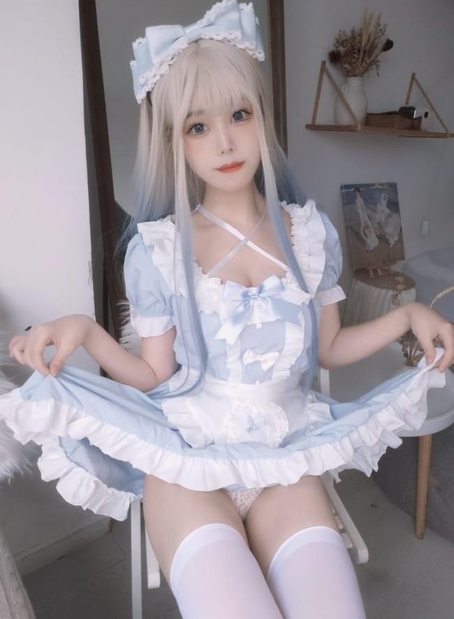 蜜汁猫裘 – NO.086 蓝baby[27P2V-407MB]